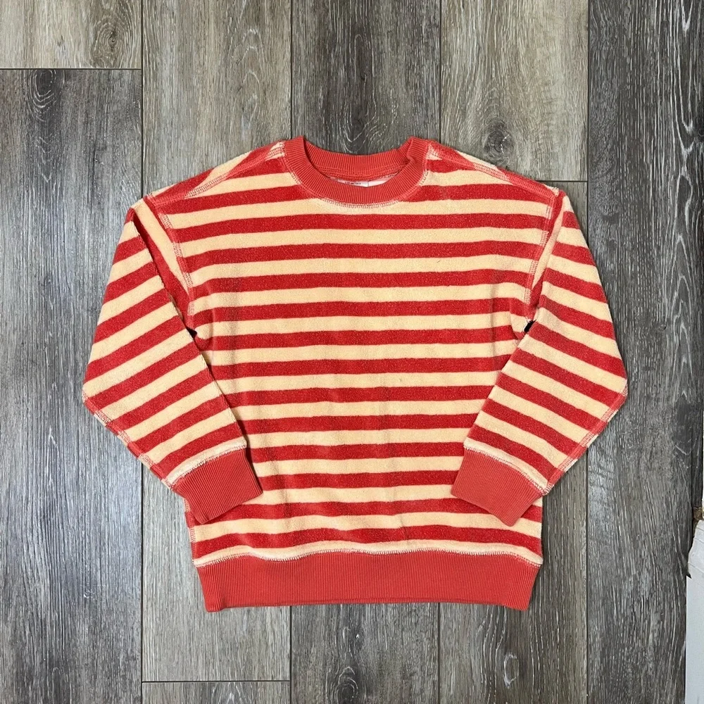 Hanna Andersson Striped Loop Terry Crewneck